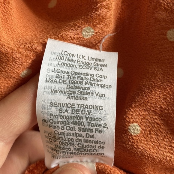 💜 2X 💜 Wrap Sash Tie Top Crop Polka Dot Orange Plus - Picture 4 of 6